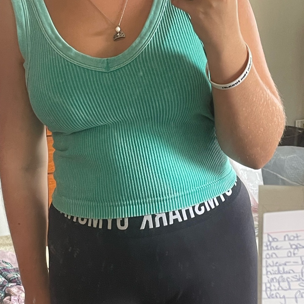 Turquoise, rue 21 tank top, size medium